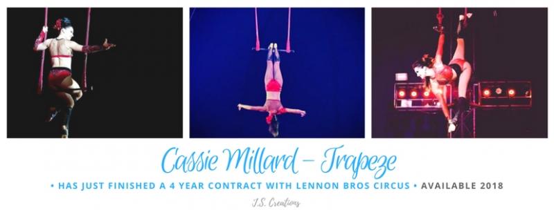 Cassie Millard Static Swinging Trapeze circus cirque circo trapezio